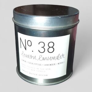 This is a Sweet Water Decor No. 38‎ Lemon Lavender soy wax candle.